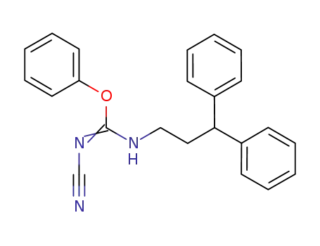 Molecular Structure of 136604-66-5 (1-cyano-3-(3,3-diphenylpropyl)-2-phenylisourea)