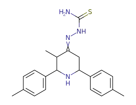 Molecular Structure of 597577-92-9 (Hydrazinecarbothioamide,
2-[3-methyl-2,6-bis(4-methylphenyl)-4-piperidinylidene]-)