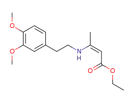 Molecular Structure of 604763-51-1 ((Z)-3-[2-(3,4-Dimethoxy-phenyl)-ethylamino]-but-2-enoic acid ethyl ester)