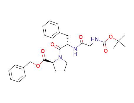 Molecular Structure of 137372-39-5 (L-Proline, N-[(1,1-dimethylethoxy)carbonyl]glycyl-L-phenylalanyl-,
phenylmethyl ester)
