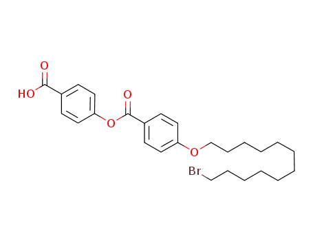 Molecular Structure of 123563-94-0 (4-(4-(12-bromododecyloxy)benzoyloxy)benzoic acid)