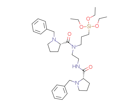 Molecular Structure of 479677-97-9 (N,N'-bis[(S)-N-benzylprolyl]-N-(2-aminoethyl-3-aminopropyl)triethoxysilylethylenediamine)