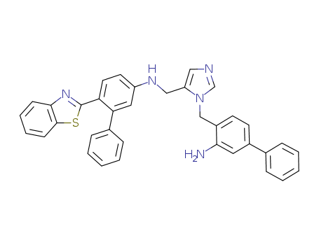 1H-Imidazole-5-methanamine, 1-[(3-amino[1,1'-biphenyl]-4-yl)methyl]-N-[6-(2-benzothiazolyl)[1,1'-biphenyl]-3-yl]-