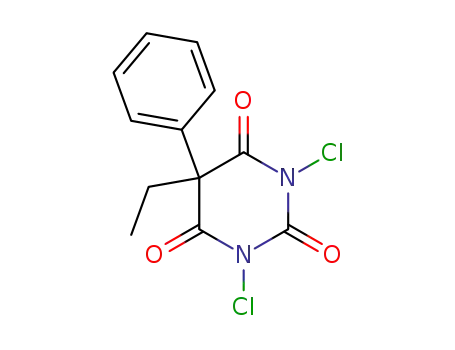 Molecular Structure of 35871-22-8 (1,3-dichloro-5-ethyl-5-phenylpyrimidine-2,4,6(1H,3H,5H)-trione)