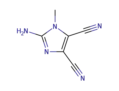 Molecular Structure of 136805-41-9 (1H-Imidazole-4,5-dicarbonitrile, 2-amino-1-methyl-)