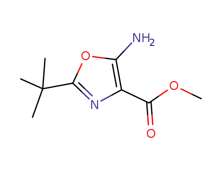 Molecular Structure of 785805-35-8 (4-Oxazolecarboxylicacid,5-amino-2-(1,1-dimethylethyl)-,methylester(9CI))