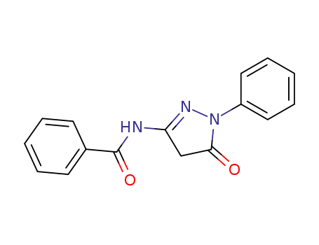 Molecular Structure of 2144-96-9 (N-(5-oxo-1-phenyl-4,5-dihydro-1H-pyrazol-3-yl)benzamide)