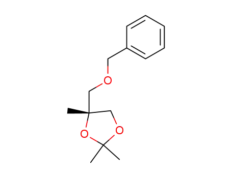 Molecular Structure of 109240-68-8 (4-benzyloxymethyl-2,2,4-trimethyl-1,3-dioxolane)