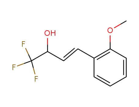 Molecular Structure of 595604-42-5 (3-Buten-2-ol, 1,1,1-trifluoro-4-(2-methoxyphenyl)-, (3E)-)