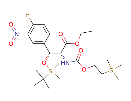 ethyl (2R,3R)-3-[(tert-butyldimethylsilyl)oxy]-2-[N-[2-trimethylsilylethoxycarbonyl]amino]-3-[(4-fluoro-3-nitro)phenyl]propionate