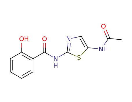 Molecular Structure of 950832-38-9 ((2-hydroxybenzoyl)-N-(5-acetamidothiazol-2-yl)amine)