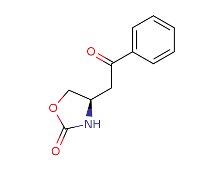 Molecular Structure of 154669-73-5 ((R)-3-ACETYL-4-PHENYL-2-OXAZOLIDINONE)