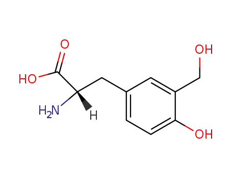 Molecular Structure of 41679-15-6 ((S)-2-aMino-3-(4-hydroxy-3-(hydroxyMethyl)phenyl)propanoic acid)
