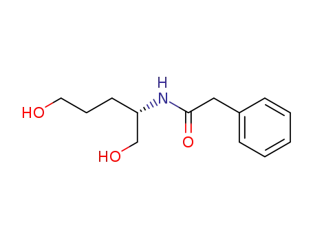 Molecular Structure of 195197-98-9 (Benzeneacetamide, N-[4-hydroxy-1-(hydroxymethyl)butyl]-, (S)-)