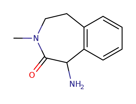 Molecular Structure of 253324-92-4 (2H-3-BENZAZEPIN-2-ONE,1-AMINO-1,3,4,5-TETRAHYDRO-3-METHYL-,(1S)-)
