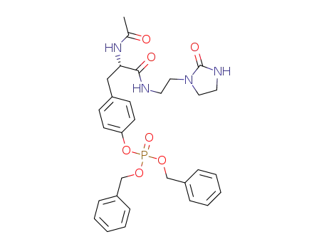 Molecular Structure of 1268157-54-5 (N-acetyl-O-[bis(benzyloxy)phosphoryl]-N'-[2-(2-oxoimidazolidin-1-yl)ethyl]-L-tyrosinamide)
