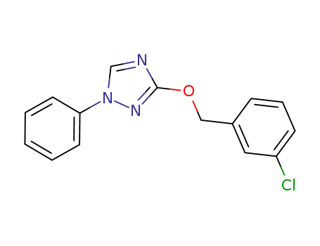 Molecular Structure of 1332370-71-4 (3-(3-chlorobenzyloxy)-1-phenyl-1H-1,2,4-triazole)