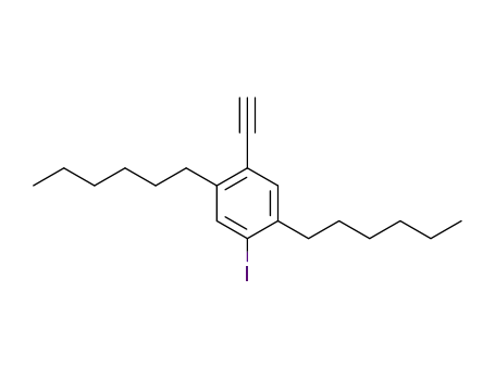 Molecular Structure of 167319-26-8 (Benzene, 1-ethynyl-2,5-dihexyl-4-iodo-)