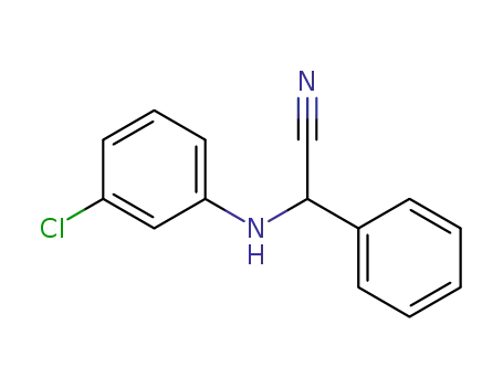 Molecular Structure of 15190-65-5 (Benzeneacetonitrile, a-[(3-chlorophenyl)amino]-)