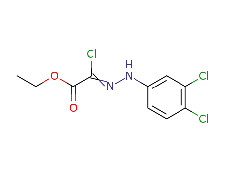 Molecular Structure of 28317-50-2 (Acetic acid, chloro[(3,4-dichlorophenyl)hydrazono]-, ethyl ester)