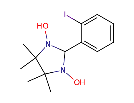 Molecular Structure of 868528-72-7 (1,3-dihydroxy-2-(2-iodophenyl)-4,4,5,5-tetramethylimidazolidine)