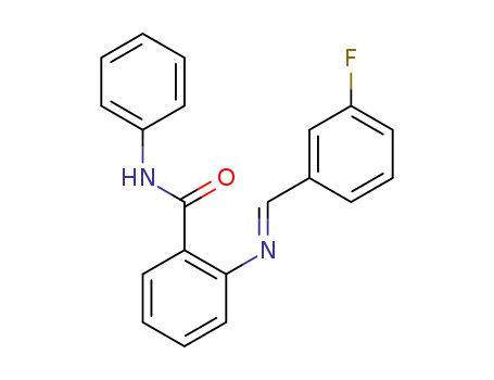 Molecular Structure of 1201652-24-5 ((E)-2-(3-fluorobenzylideneamino)-N-phenylbenzamide)
