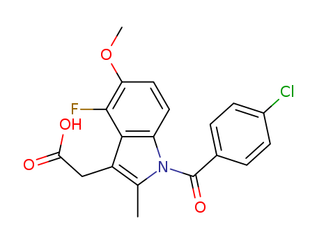 1H-Indole-3-acetic acid, 1-(4-chlorobenzoyl)-4-fluoro-5-methoxy-2-methyl-