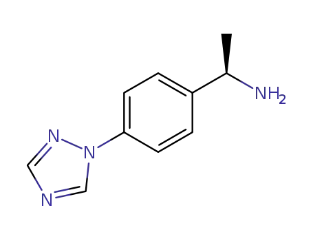 Molecular Structure of 848068-69-9 (1-[4-(1H-1,2,4-TRIAZOL-1-YL)PHENYL]ETHANAMINE)