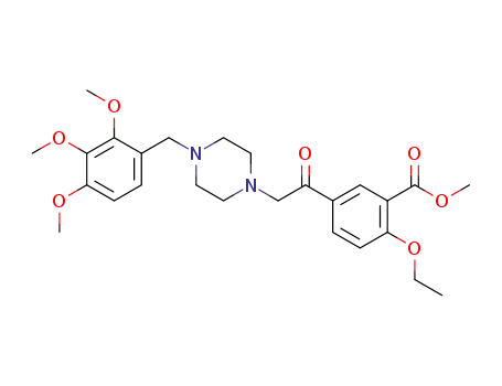 Molecular Structure of 1373428-01-3 (methyl 5-(2-(4-(2,3,4-trimethoxybenzyl)piperazin-1-yl)acetyl)-2-(ethoxy)benzoate)
