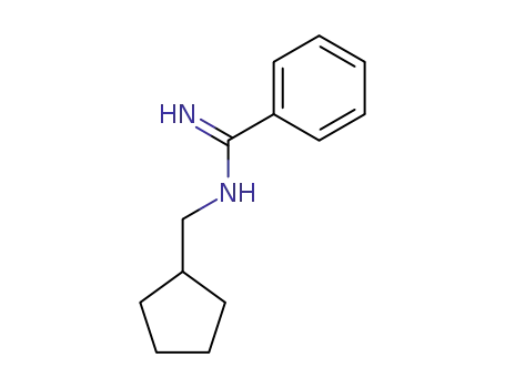 Molecular Structure of 1341307-85-4 (N-(cyclopentylmethyl)benzimidamide)