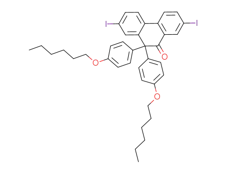 10,10-bis(4-hexyloxy-phenyl)-2,7-diiodo-10H-phenanthren-9-one