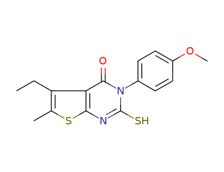 5-ethyl-2-mercapto-3-(4-methoxy-phenyl)-6-methyl-3<i>H</i>-thieno[2,3-<i>d</i>]pyrimidin-4-one