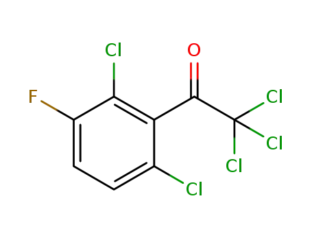 Molecular Structure of 1341170-75-9 (α,α,α,2,6-pentachloro-3-fluoroacetophenone)