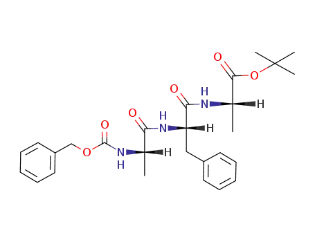 Molecular Structure of 883725-92-6 (L-Alanine, N-[(phenylmethoxy)carbonyl]-L-alanyl-L-phenylalanyl-,
1,1-dimethylethyl ester)