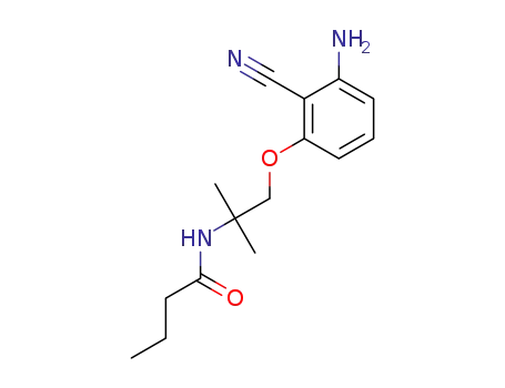 Molecular Structure of 1093206-32-6 (N-(1-(3-amino-2-cyanophenoxy)-2-methylpropan-2-yl)butyramide)