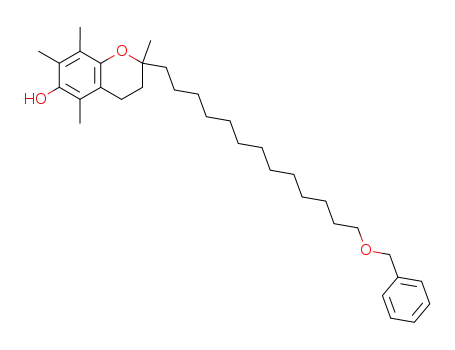 Molecular Structure of 918876-26-3 (2H-1-Benzopyran-6-ol,
3,4-dihydro-2,5,7,8-tetramethyl-2-[13-(phenylmethoxy)tridecyl]-)