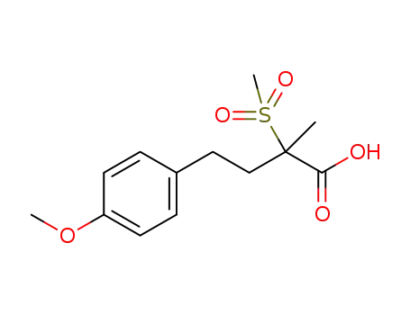 Molecular Structure of 1354546-78-3 (4-(4-methoxyphenyl)-2-methyl-2-(methylsulfonyl)butanoic acid)
