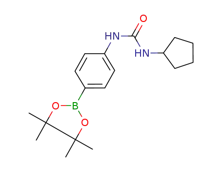 Molecular Structure of 874297-80-0 (1-CYCLOPENTYL-3-[4-(4,4,5,5-TETRAMETHYL-1,3,2-DIOXABOROLAN-2-YL)PHENYL]UREA)