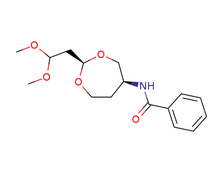 Molecular Structure of 296766-52-4 (Benzamide, N-[(2R,5S)-2-(2,2-dimethoxyethyl)-1,3-dioxepan-5-yl]-)