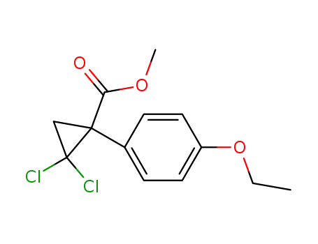 Molecular Structure of 101492-41-5 (methyl 2,2-dichloro-1-(4-ethoxyphenyl)cyclopropanecarboxylate)