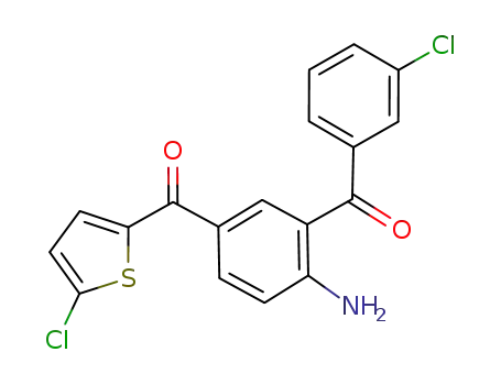 Molecular Structure of 406196-65-4 ([4-amino-3-(3-chlorobenzoyl)phenyl](5-chloro-2-thienyl)methanone)