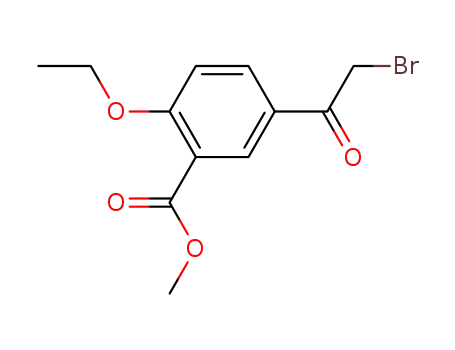 Molecular Structure of 76310-73-1 (methyl 5-(2-bromoacetyl)-2-ethoxybenzoate)
