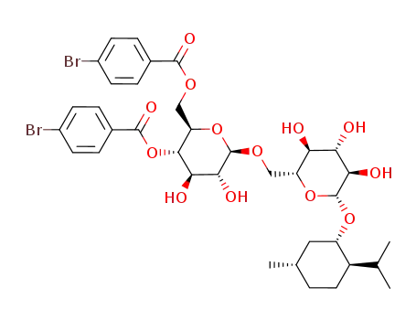 (+)-menthyl 6-O-[4,6-bis-O-(4-bromobenzoyl)-β-D-glucopyranosyl]-β-D-glucopyranoside