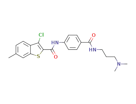 6-methyl-2-{N-[4-N-(3-dimethylamino)propyl]carbamoyl}-3-chlorobenzo[b]thiophene anilide