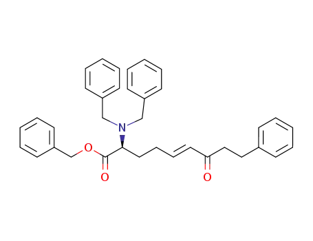 Molecular Structure of 1379764-51-8 ((S,E)-benzyl 2-(dibenzylamino)-7-oxo-9-phenylnon-5-enoate)