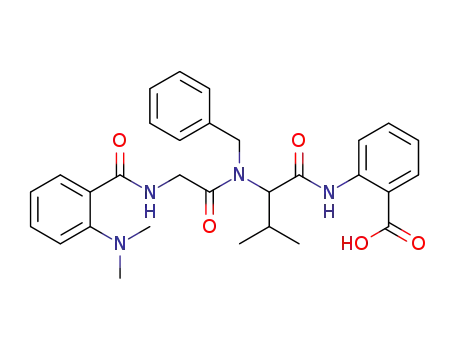 2-(2-(N-benzyl-2-(2-(dimethylamino)benzamido)acetamido)-3-methylbutanamido)benzoic acid