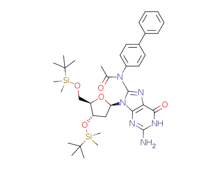 8-[acetyl(4-biphenylyl)amino]-3',5'-bis-O-(tert-butyldimethylsilyl)-2'-deoxyguanosine