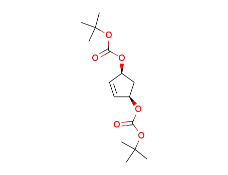 Molecular Structure of 890122-43-7 (carbonic acid 4-<i>tert</i>-butoxycarbonyloxy-cyclopent-2-enyl ester <i>tert</i>-butyl ester)