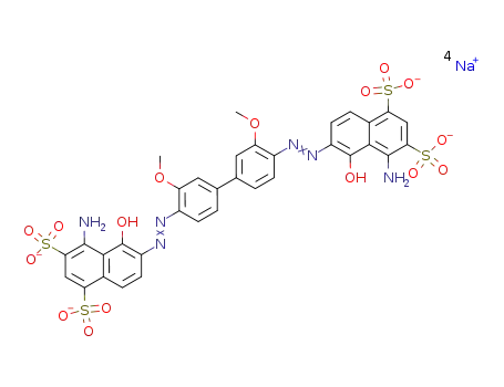 1,3-Naphthalenedisulfonicacid,6,6'-[(3,3'-dimethoxy[1,1'-biphenyl]-4,4'-diyl)bis(2,1-diazenediyl)]bis[4-amino-5-hydroxy-,sodium salt (1:4)