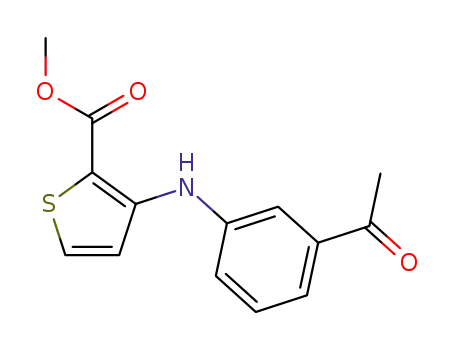 Molecular Structure of 1501945-38-5 (methyl 3-((3-acetylphenyl)amino)thiophene-2-carboxylate)